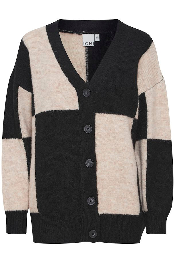 LURA Women's Cardigan Sweater - Meteorite Check Pattern, Soft Knit Open Front Long Sleeve Cover-Up for Fall & Winter - Perfect for Office, Date Night and Casual Outfits