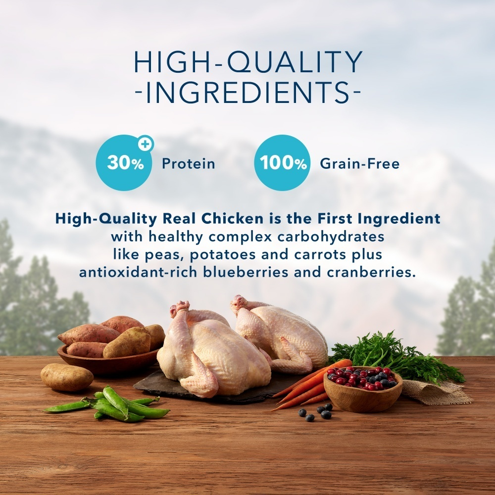 Blue Buffalo Wilderness Grain Free Healthy Weight Natural Chicken Recipe Adult Dry Dog Food - High Protein Dry Kibble for Weight Management & Active Dogs - Perfect for Indoor Pets & Outdoor Adventures