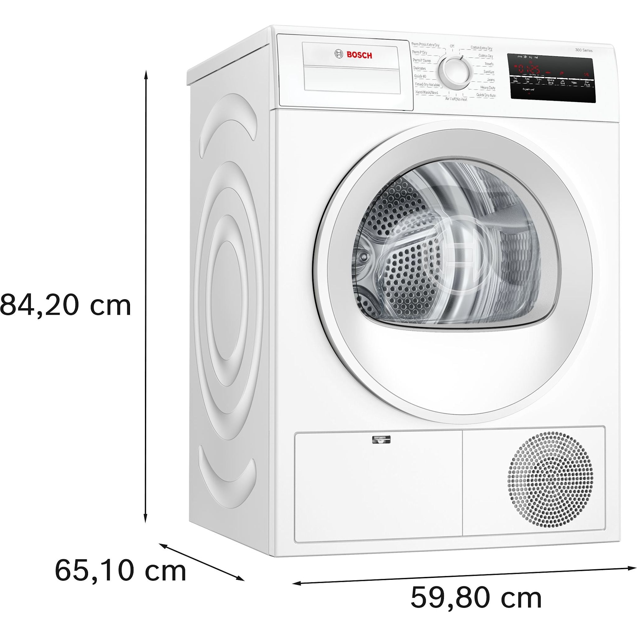 Bosch WPA12100UC White Electric Dryer - Energy Efficient Laundry Appliance for Home & Apartment Use