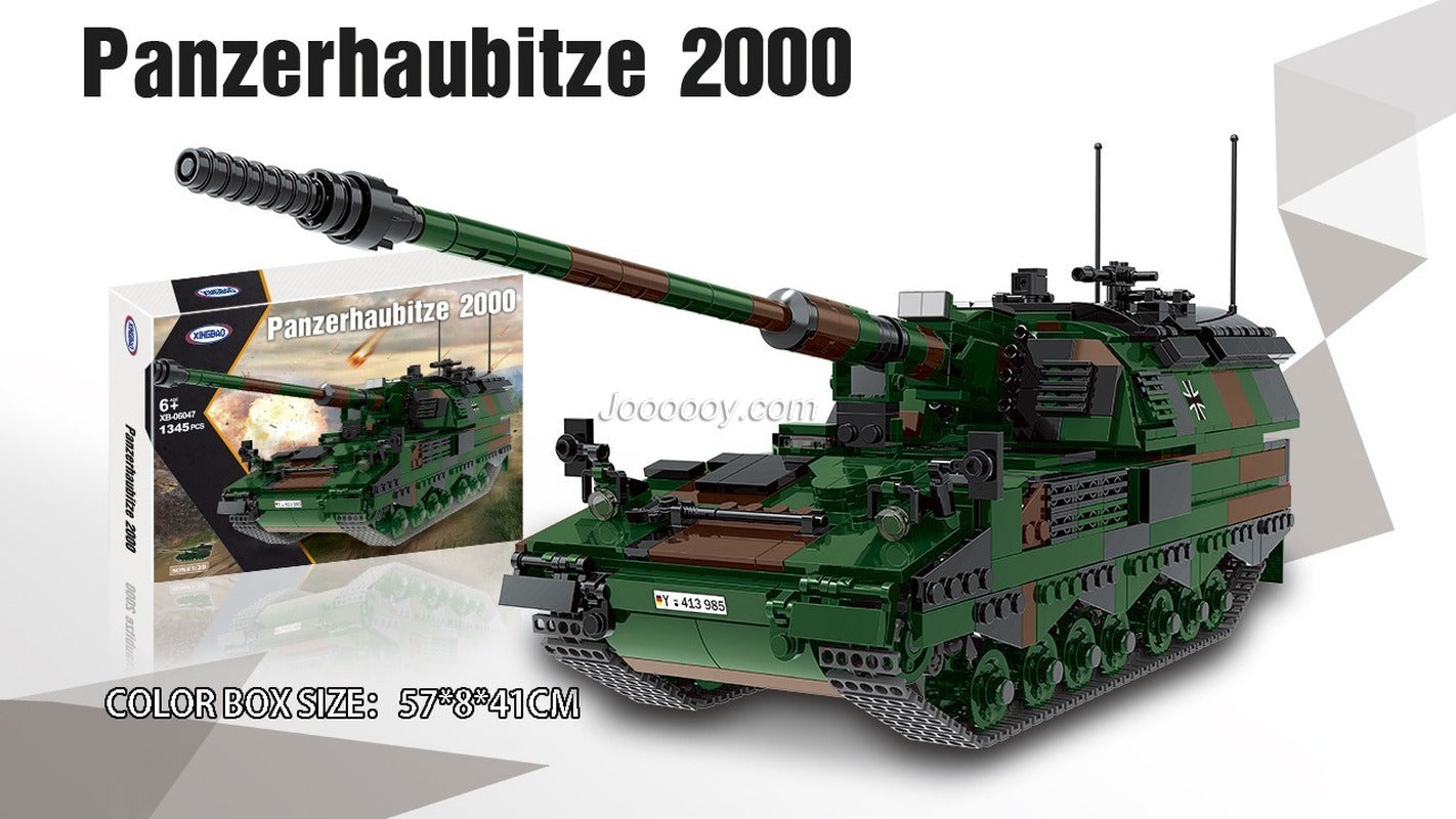 1315PCS XB06047 Panzerhaubitze 2000 Military Building Blocks Set - Tank Model Kit for Adults & Teens - Perfect for Collectors, Display & War Simulation Games