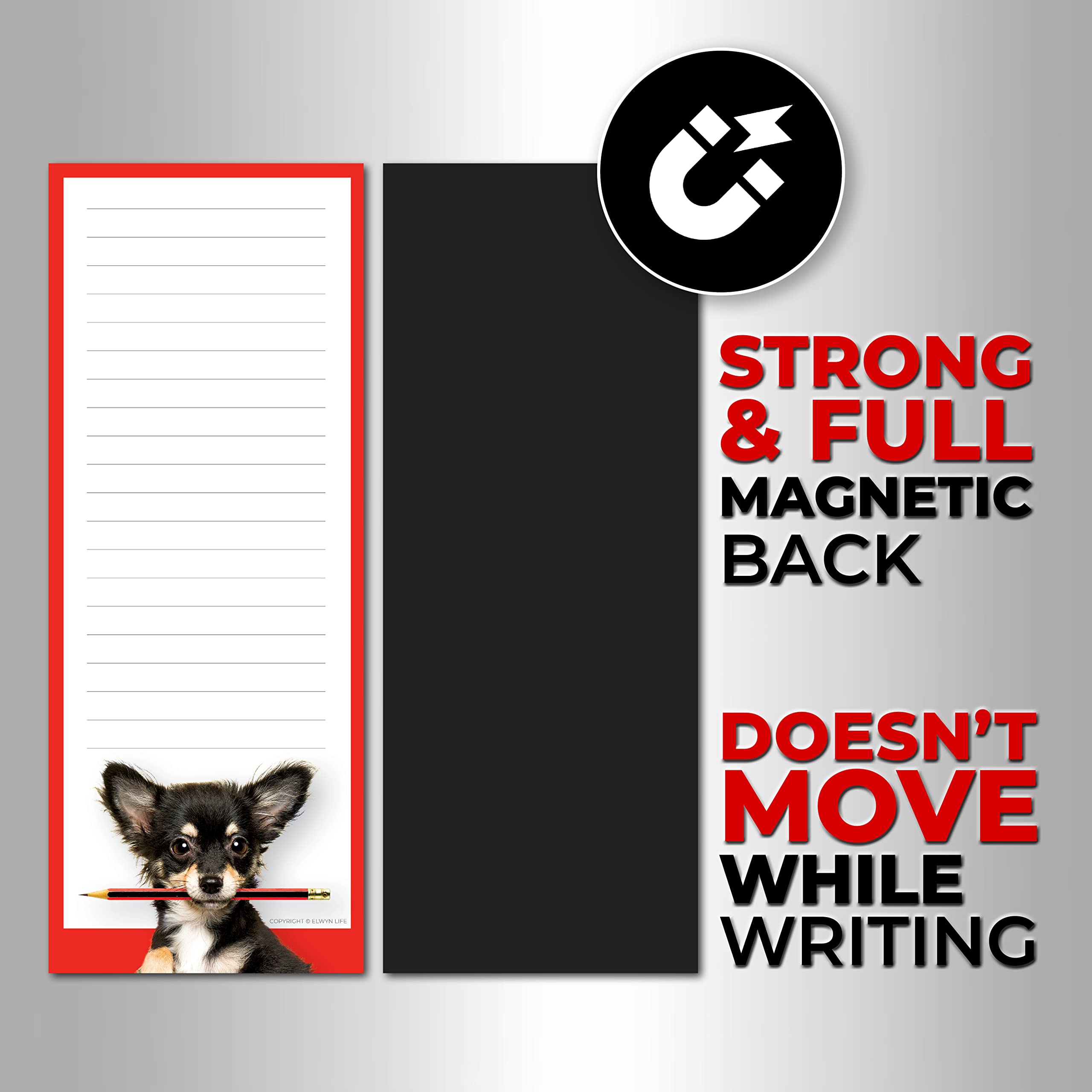 Funny Dogs Refrigerator Magnetic Notepads - 3 Pack (3.5