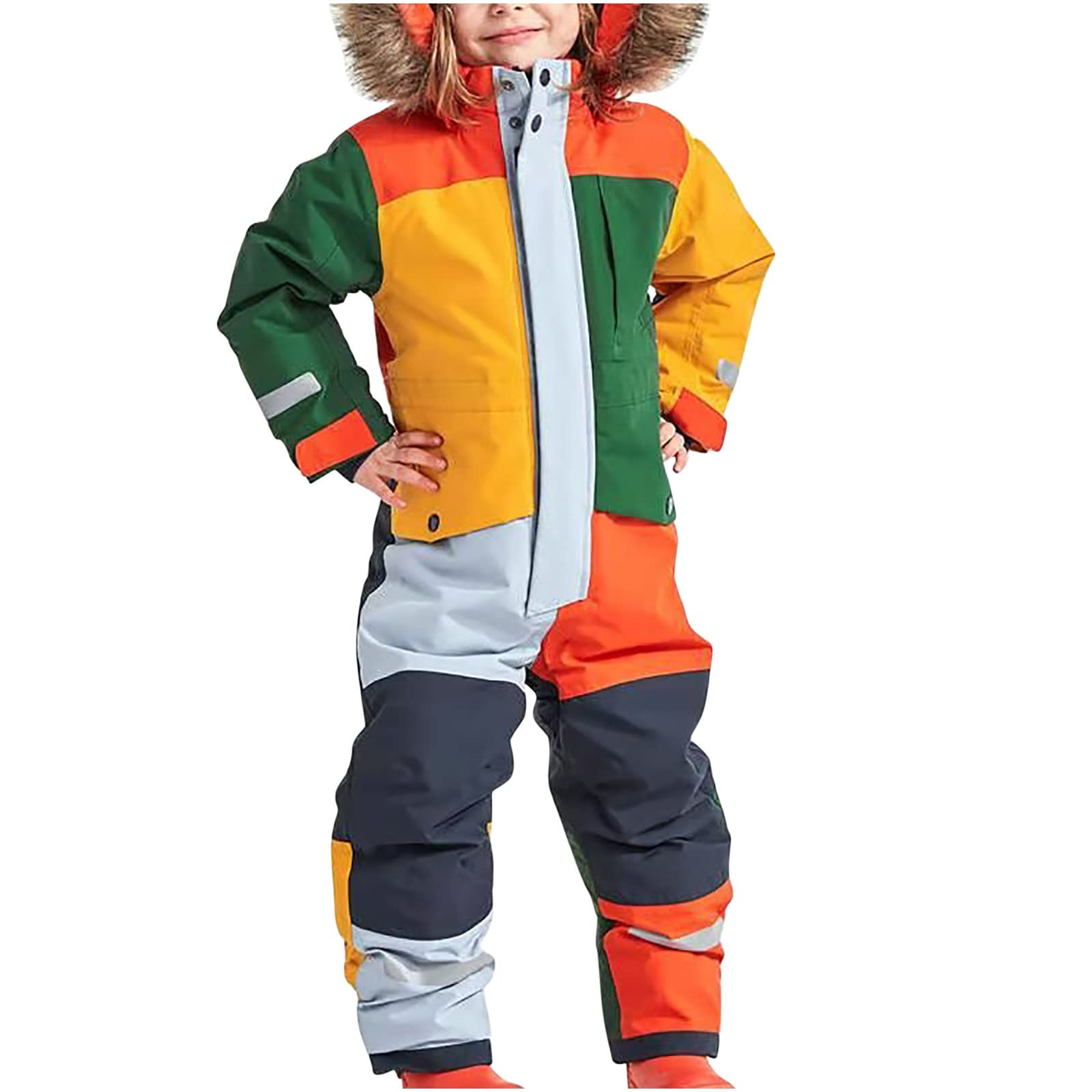 Waterproof Kids Snow Suit for Boys & Girls - Windproof Winter One Piece Ski Jumpsuit for Snowboarding & Outdoor Activities | Warm Snowboard Suit for Toddlers & Children