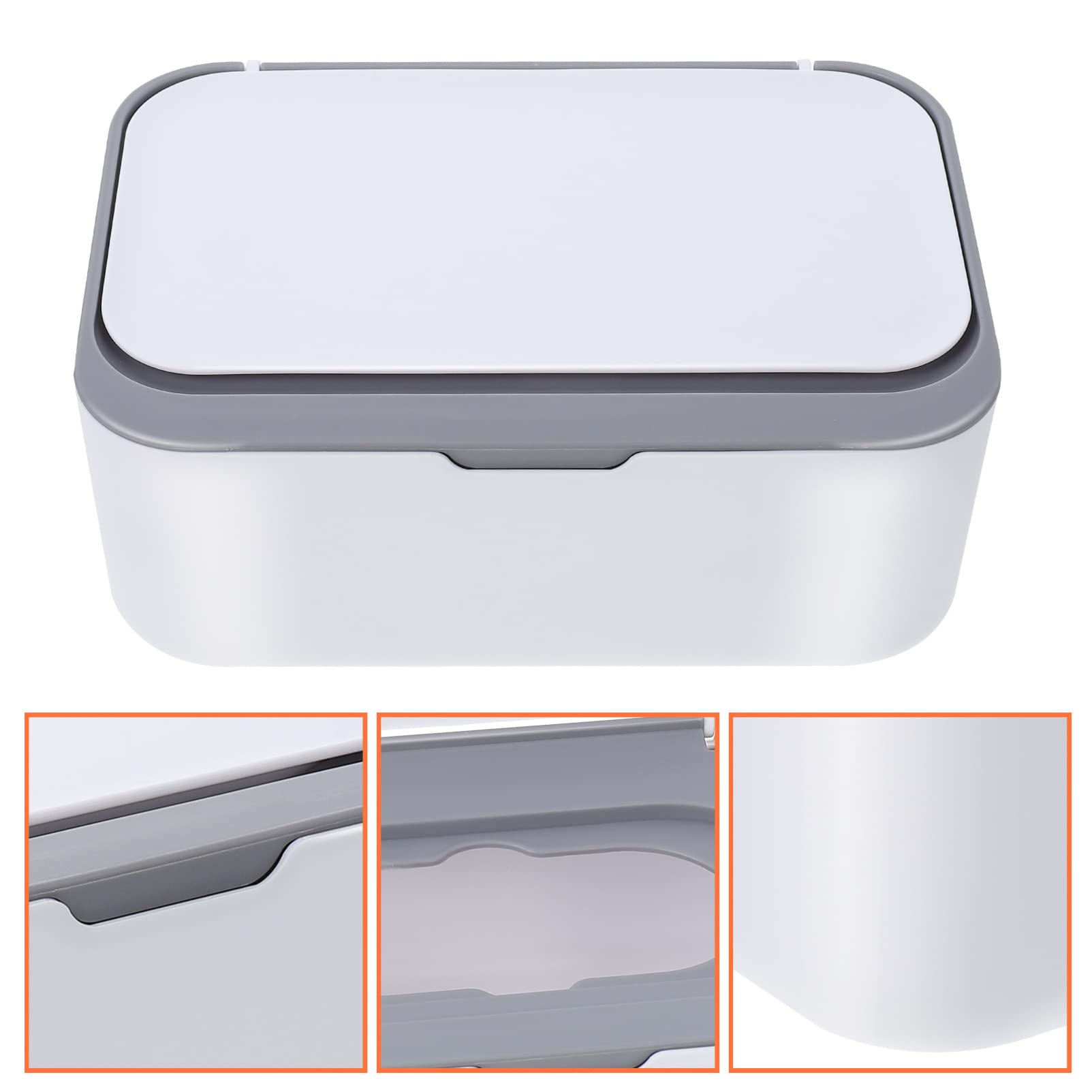 1PC White Wet and Dry Tissue Box Holder - Multi-Purpose Diaper & Napkin Organizer for Car, Baby Nursery & Household Storage | Compact Tissue Container for Paper Napkins, Table & Car Organization