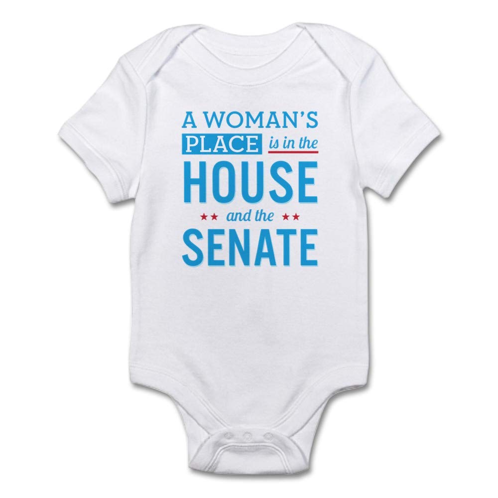 CafePress 'A Woman's Place is in The House' Funny Baby Bodysuit - Cute Infant Onesie for Political Humor & Feminist Gifts