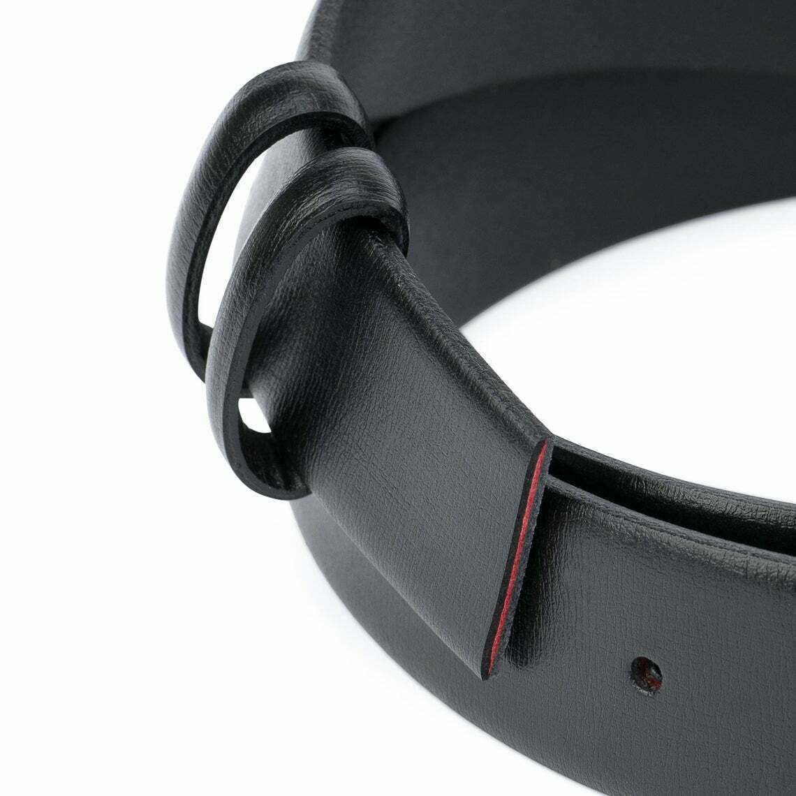 35mm Black Genuine Leather Belt Strap for Montblanc Replacement | No Buckle Included | Premium Dress Belt for Business & Formal Occasions