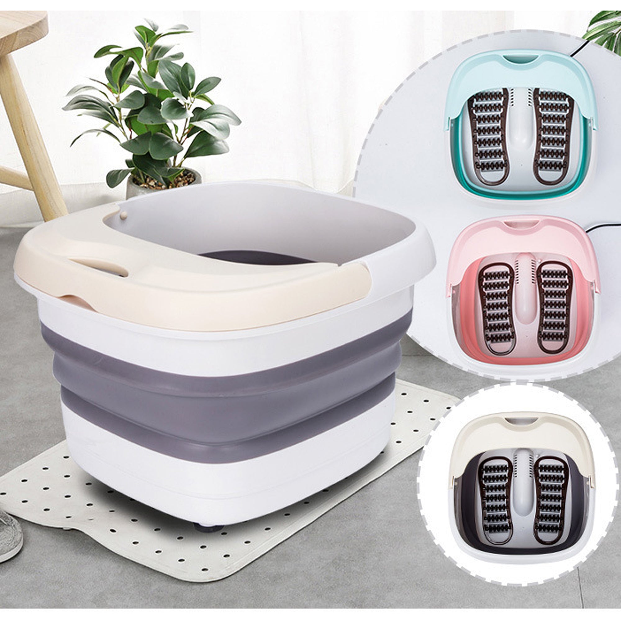 Milex Heated Foot Spa Massager with Bubbles and Vibration - Relaxing Foot Bath for Pain Relief, Stress Relief & Home Spa Therapy