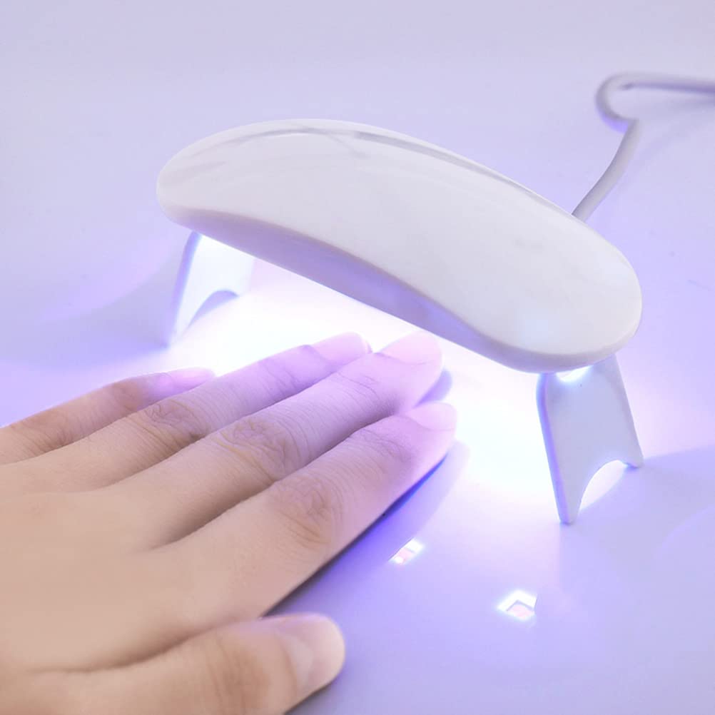 Professional 6W LED UV Nail Lamp - Portable USB Gel Nail Dryer with 3 LED Lights for Acrylic & Shell Nails | Perfect for Home Manicures & Salon Nail Art Curing