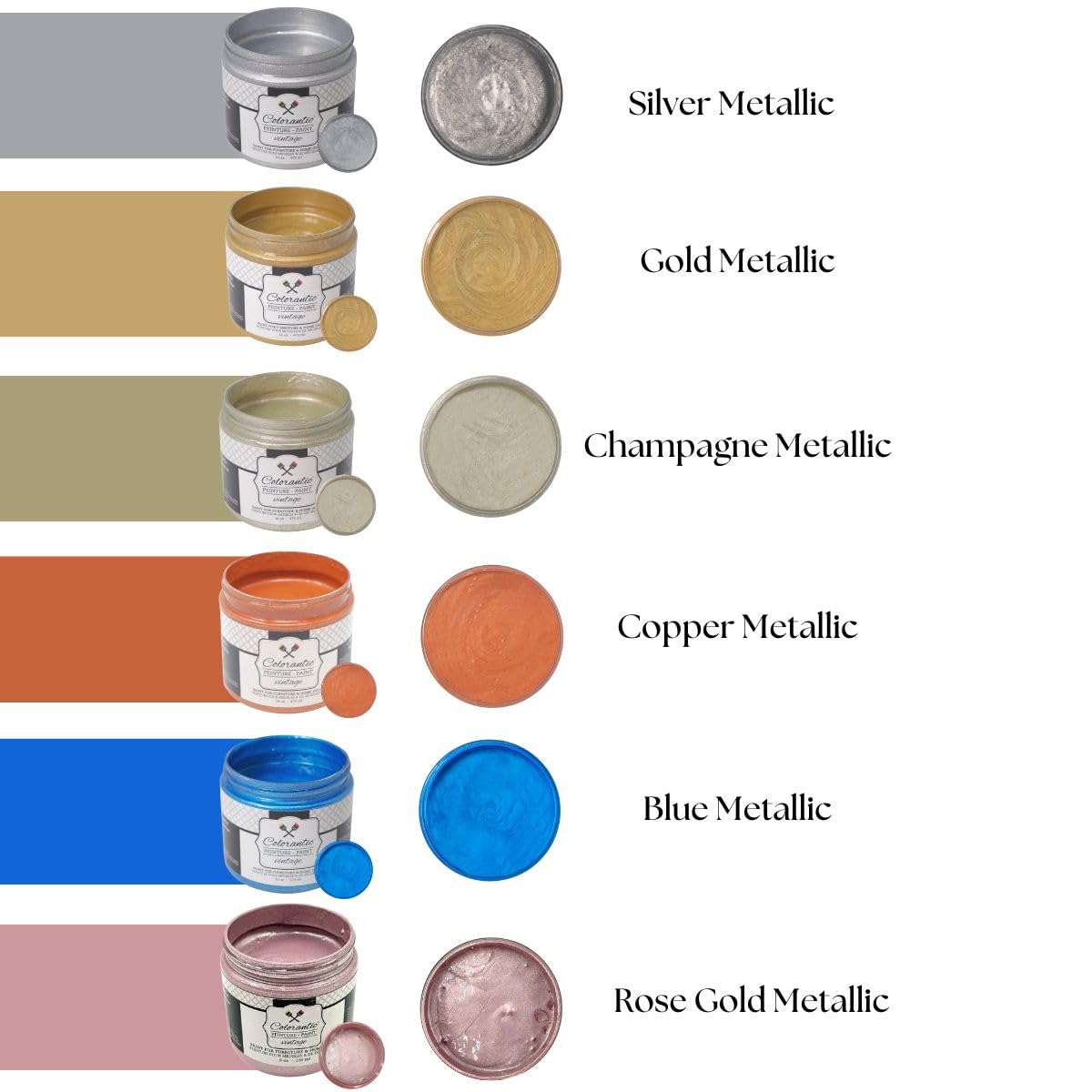 Metallic Rose Gold DIY Furniture Paint - 4 oz Opaque Acrylic Craft Paint for Walls, Art, Pouring | Perfect for Home Decor, Upcycling Projects & Creative Painting Techniques