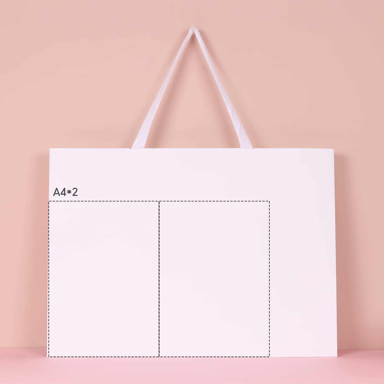 6pcs Extra Large White Paper Gift Bags - Sturdy & Durable for Parties & Events