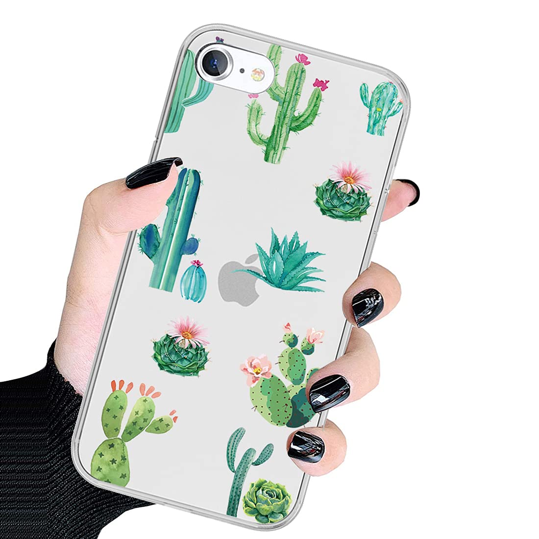 Clear Shockproof TPU Phone Case for iPhone 6/6S 4.7 inch - Cute Cactus Design Protective Cover for Women & Girls | Perfect for Everyday Use, School, Work & Travel