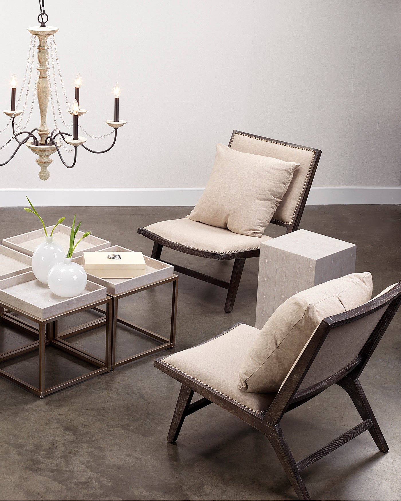 Modern Square Side Table with Sturdy Metal Frame - Perfect for Living Room, Bedroom, or Office Decor