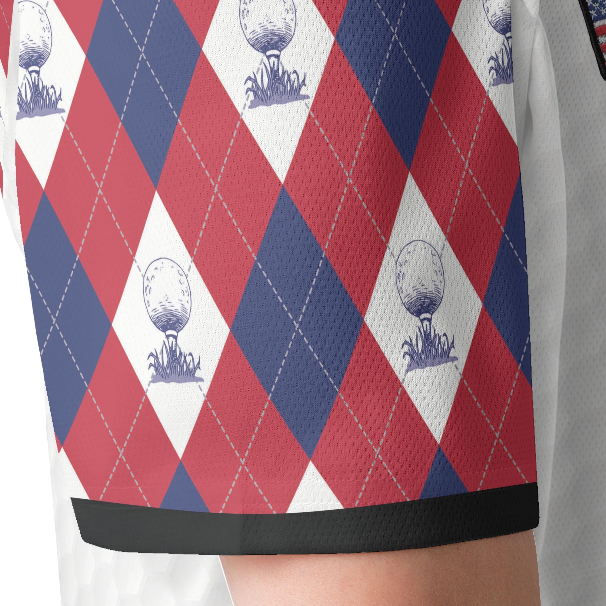 HYPERFAVOR Patriotic Golf Shirts for Men - American Flag Polo Shirts, Short Sleeve Performance Golf Shirt for Men - Perfect for Golf Tournaments, 4th of July Celebrations & Patriotic Events