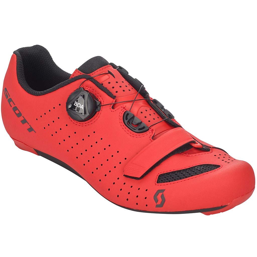 Scott Comp Boa Road Cycling Shoes - Matte Red/Black Size 46 | Performance Bike Shoes for Men | Perfect for Road Racing & Indoor Cycling Training