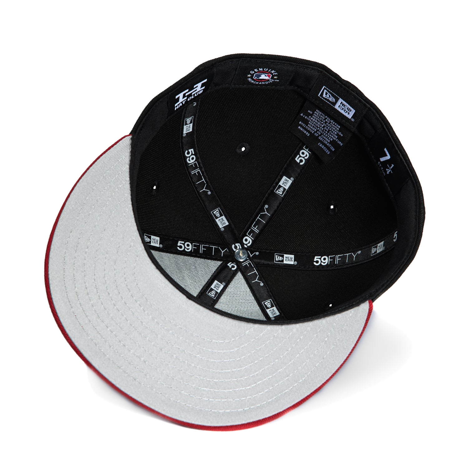 New Era 59Fifty Los Angeles Dodgers Rose Embroidered Baseball Cap - Black, Cardinal & Metallic Gold Colors | Official MLB Licensed Hat for Baseball Games & Streetwear Fashion