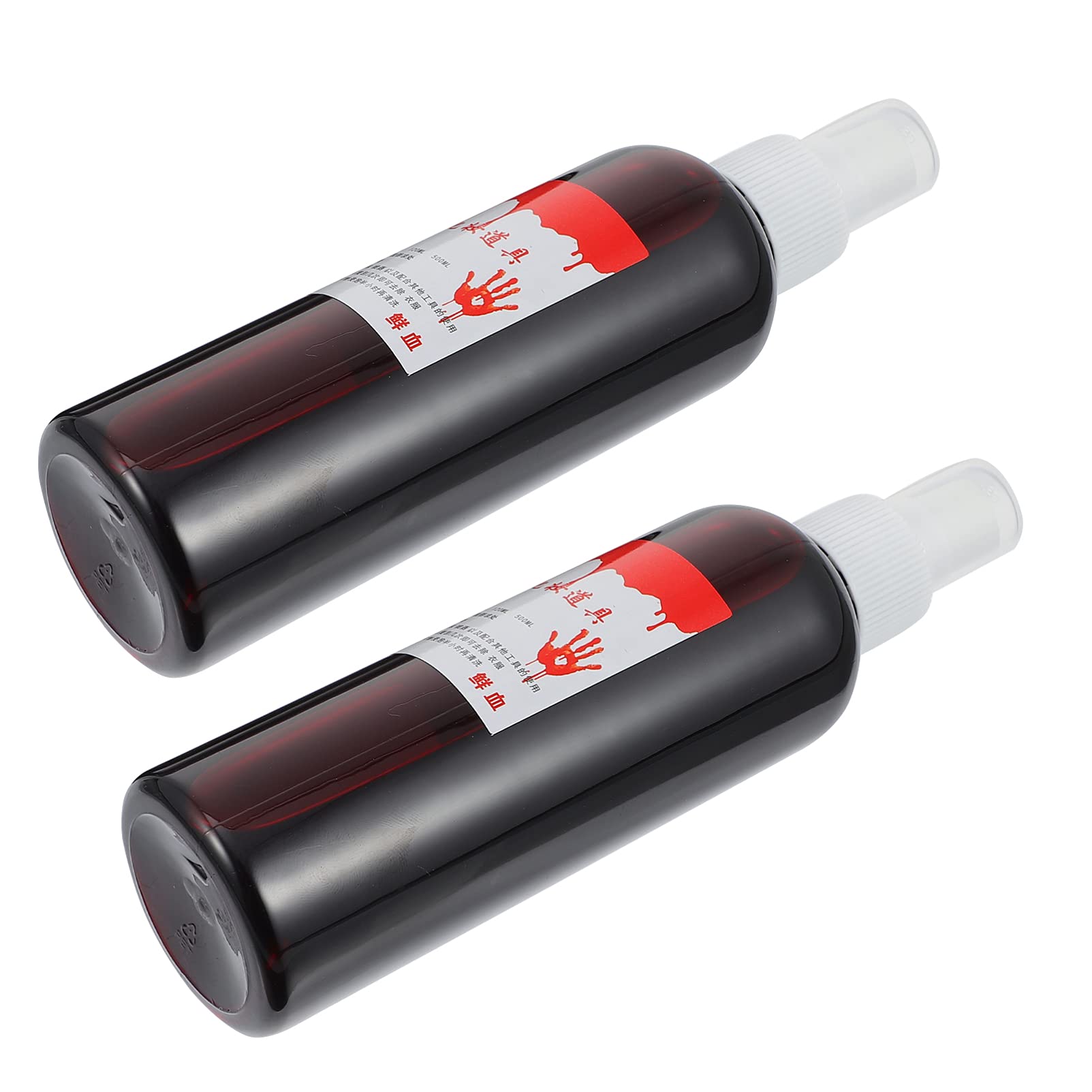 BESPORTBLE 2 Pack Fake Blood Spray - Realistic Artificial Plasma & Blood Splatter for Halloween Makeup, Cosplay, and Special Effects - Includes Fake Scab Gel for Costumes, Theater, and SFX Scenes
