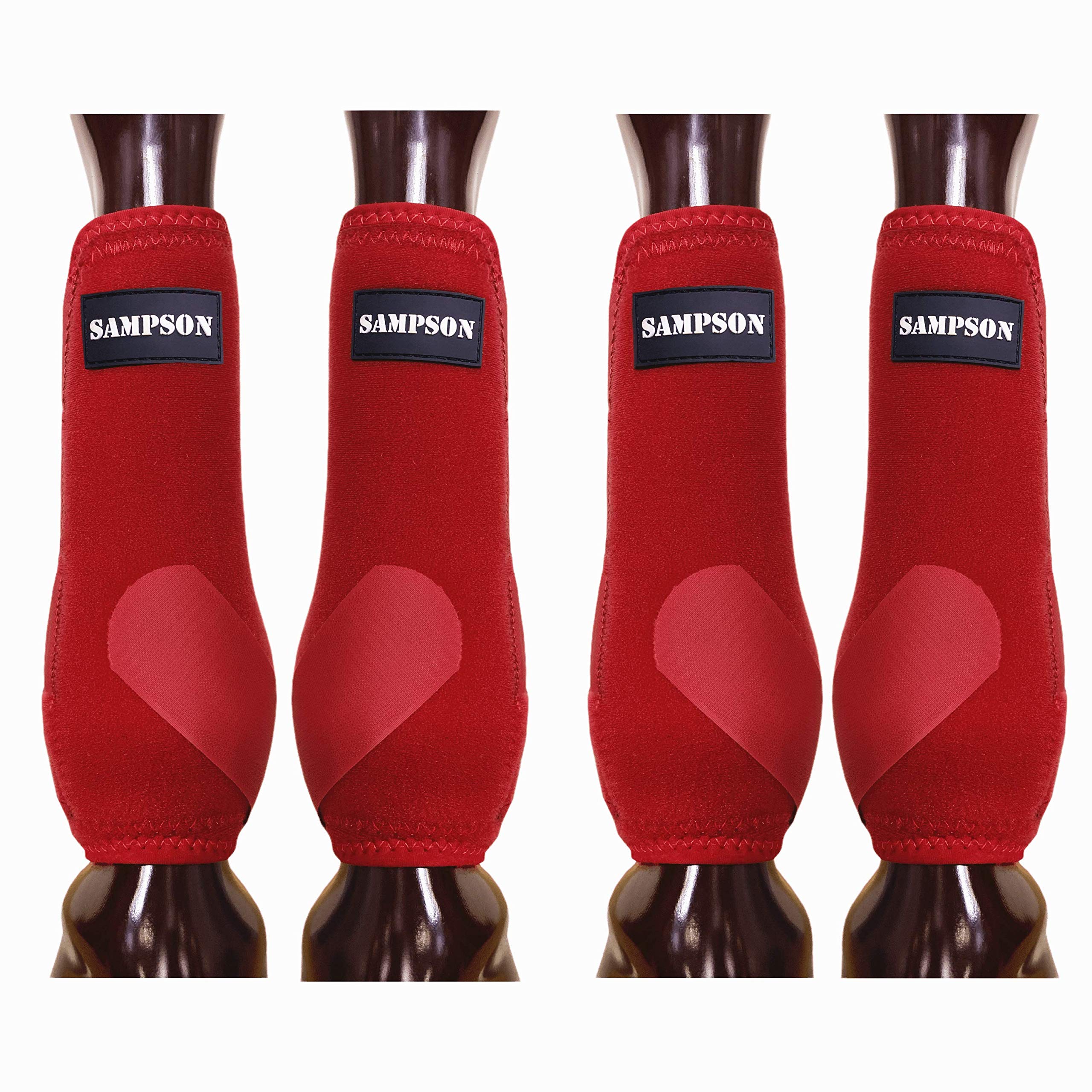 Sampson Horse Boots Set of 4 - Professional Shock-Absorbing Memory Foam Splint Boots for Superior Protection & Comfortable Fit - Ideal for Jumping, Training & Riding Protection