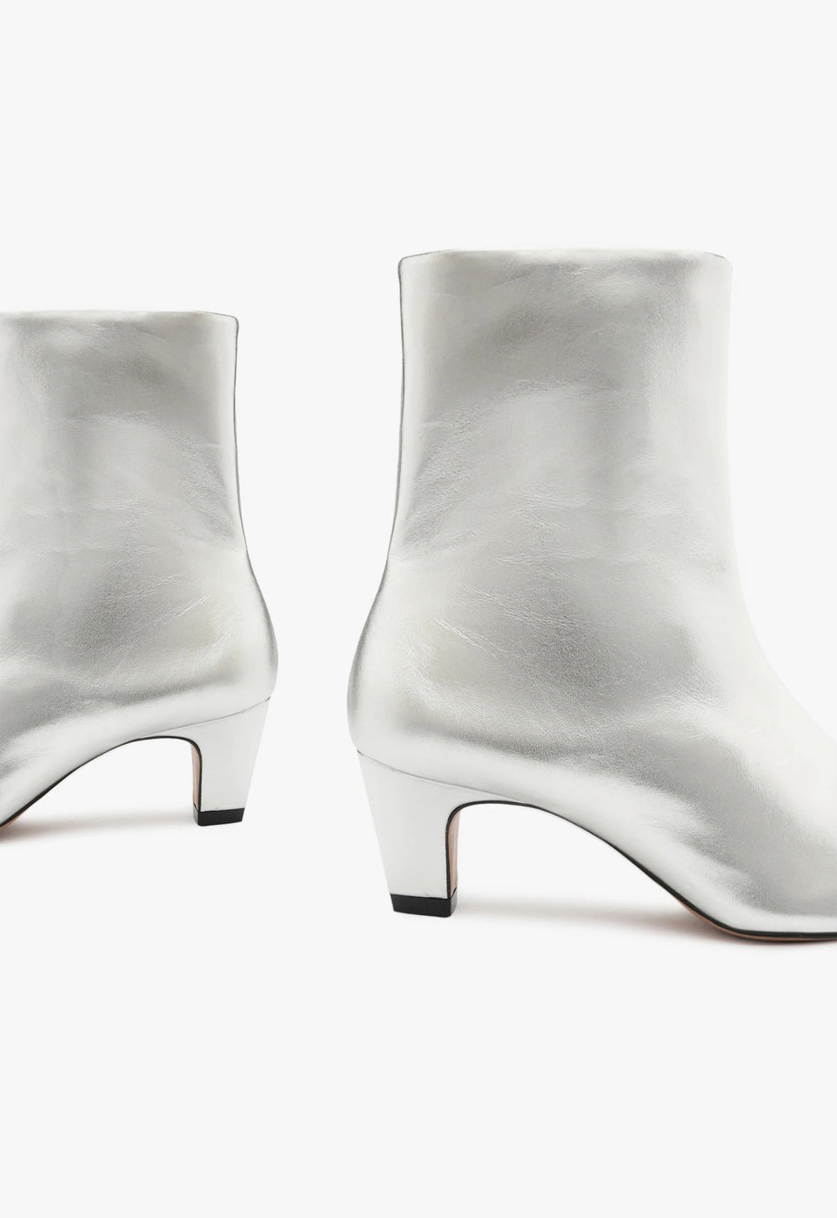 Dellia Women's Metallic Leather Ankle Boots - Stylish & Comfortable for Fall, Winter, and Party Wear