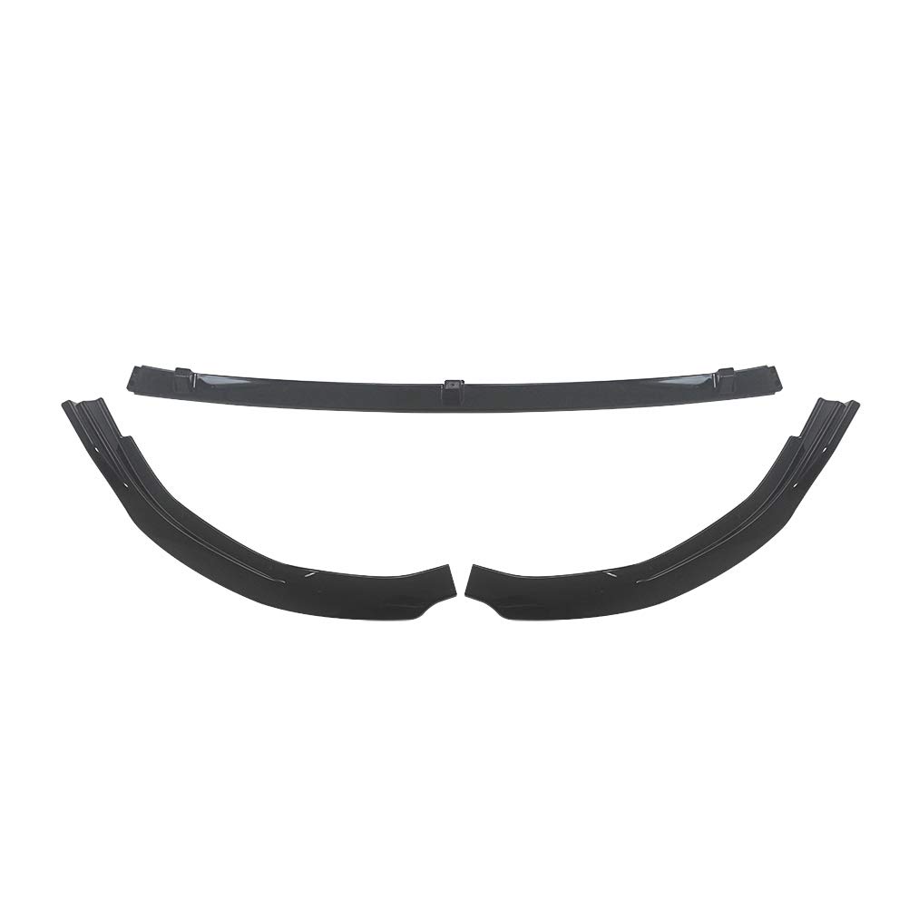 NINTE Front Lip Spoiler for 2018-2020 Toyota Camry L/LE/XLE - ABS Gloss Black Painted Front Bumper Lip Kit (3-Piece Set) - Enhance Style & Aerodynamics for Street & Track Racing