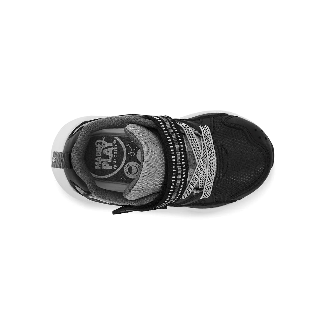 Stride Rite Black M2P Journey 2 Adaptable Kids Sneakers - Comfortable & Durable Toddler Shoes for Everyday Play & School Activities