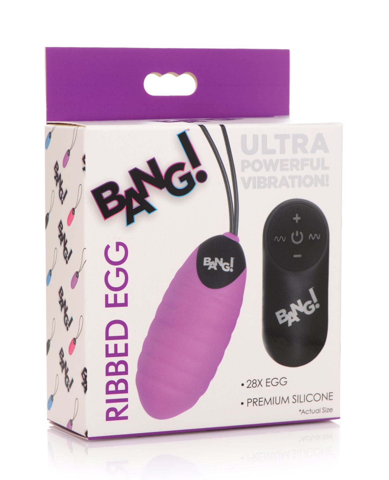 28X Ribbed Rechargeable Silicone Egg Vibrator with Remote Control - Purple, Waterproof & Powerful for Couples Play & Solo Pleasure - Perfect for Bedroom Fun & Romantic Gifts