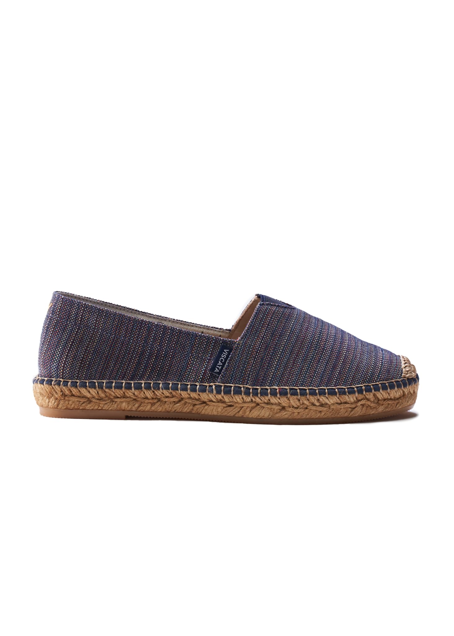 VISCATA Women's Barceloneta Espadrille Slip-On Shoes - Handmade in Spain with Organic Cotton Canvas & 100% Natural Jute Midsole - Lightweight Comfort for Casual Wear, Beach, Summer Outfits & Everyday Fashion