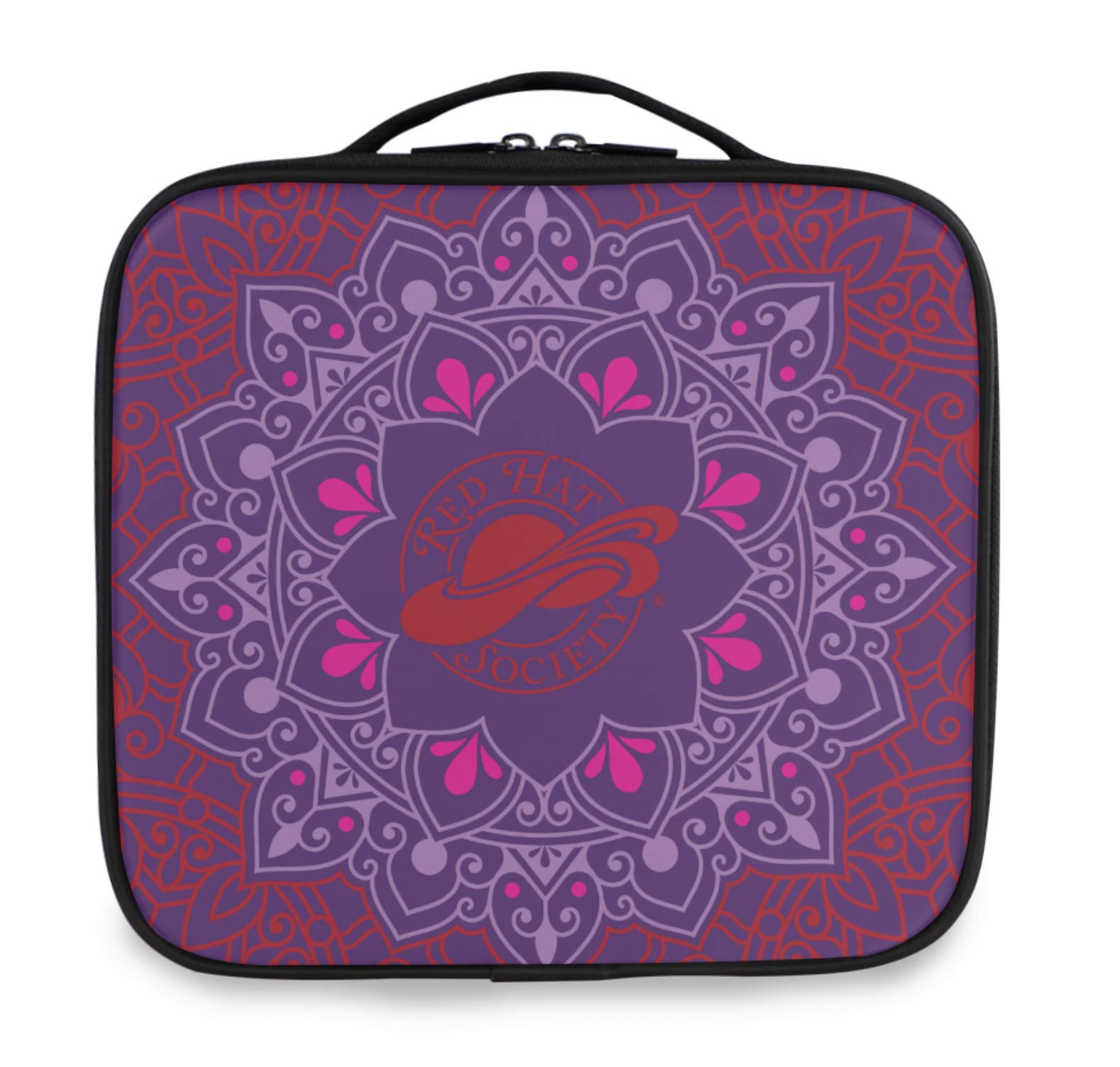 Bad Bananas - Red Hat Society Cosmetic Case | Makeup Organizer Travel Bag | Durable & Stylish Makeup Pouch for Women | Perfect for Travel, Gym & Daily Use