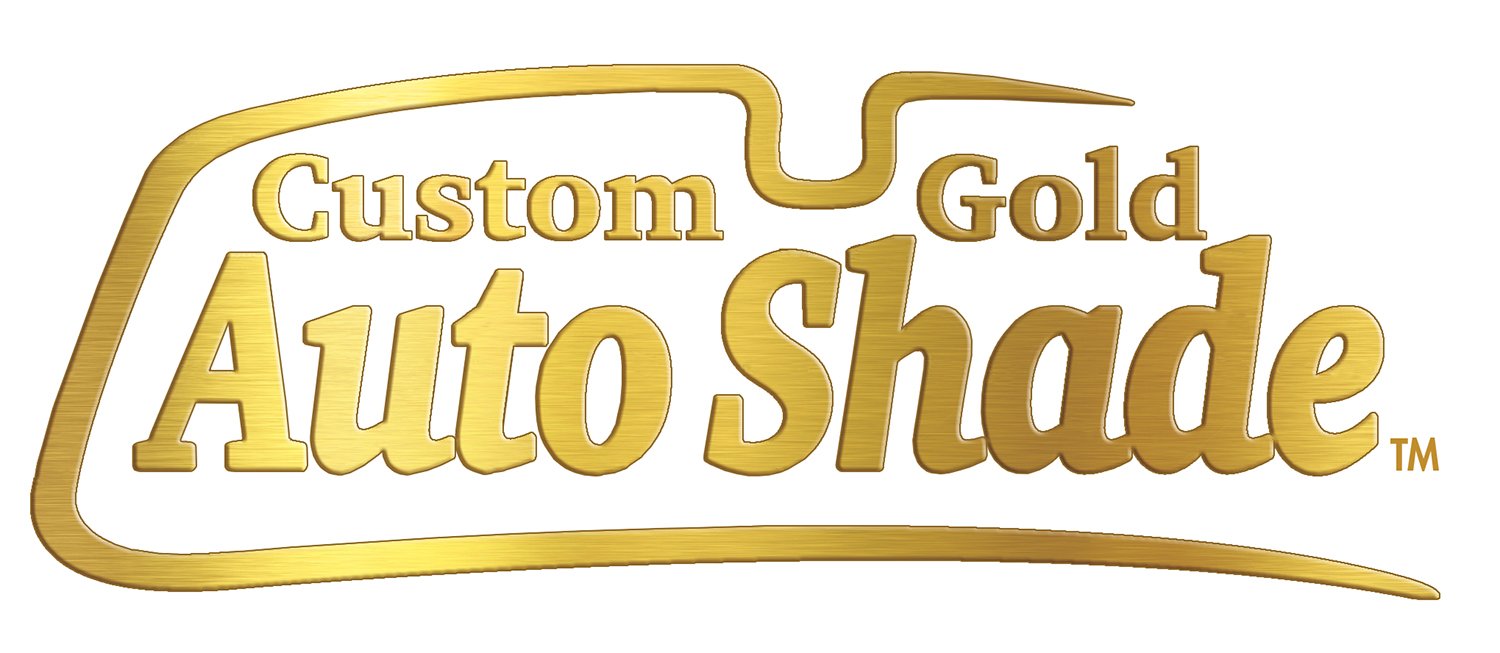 Intro-Tech NS-82-G Gold Custom Fit Car Sun Shade for Windshield - Universal Sun Visor Protector for UV Rays & Heat Reduction - Perfect for Summer Parking & Road Trips
