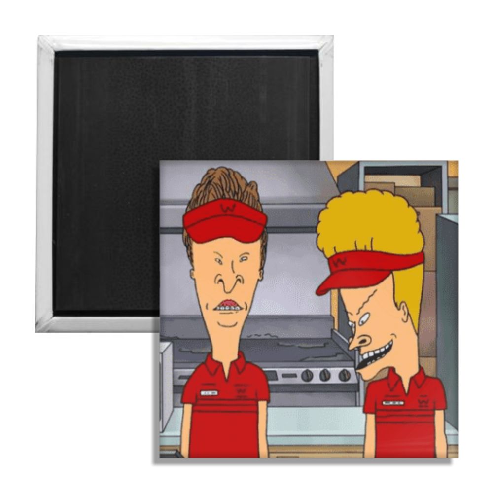 Beavis and Butt-Head Funny Fridge Magnet - Cool Retro Cartoon Decor for Kitchen, Office & Dorm Room