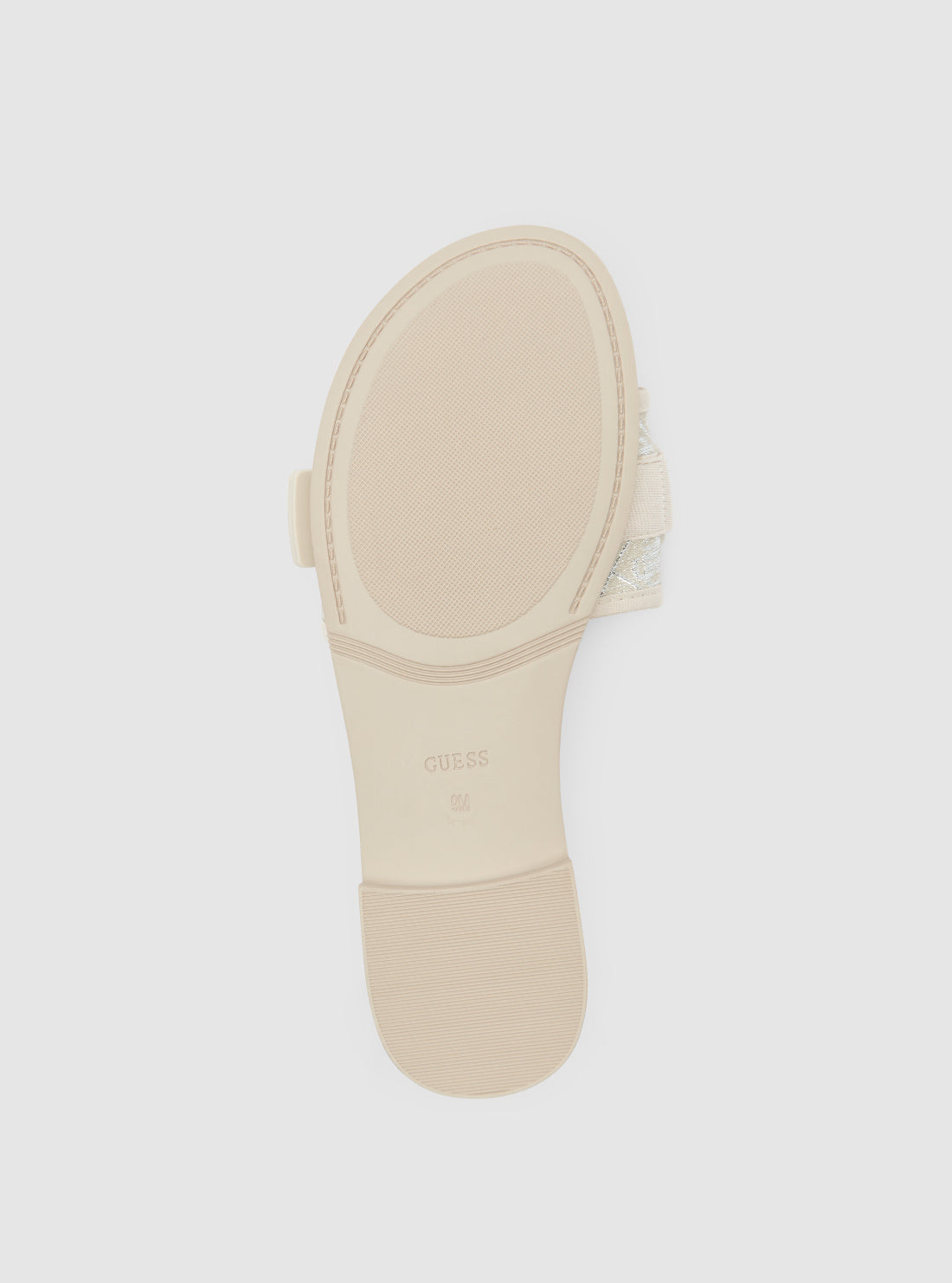 Elyze Logo Slides for Women - Comfortable Beige Sandals for Casual Wear, Beach, and Poolside Relaxation
