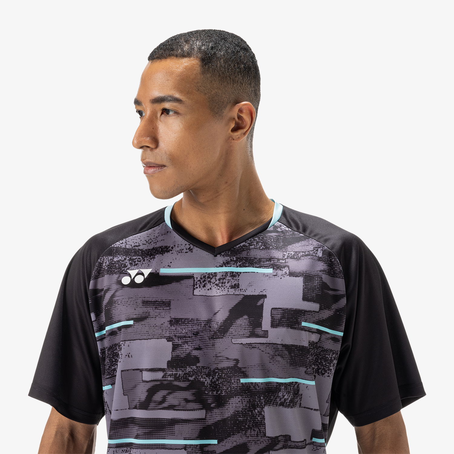 Yonex YM0034 Men's Crew Neck T-Shirt - Black | Breathable & Comfortable Athletic Shirt for Tennis, Running & Gym Workouts