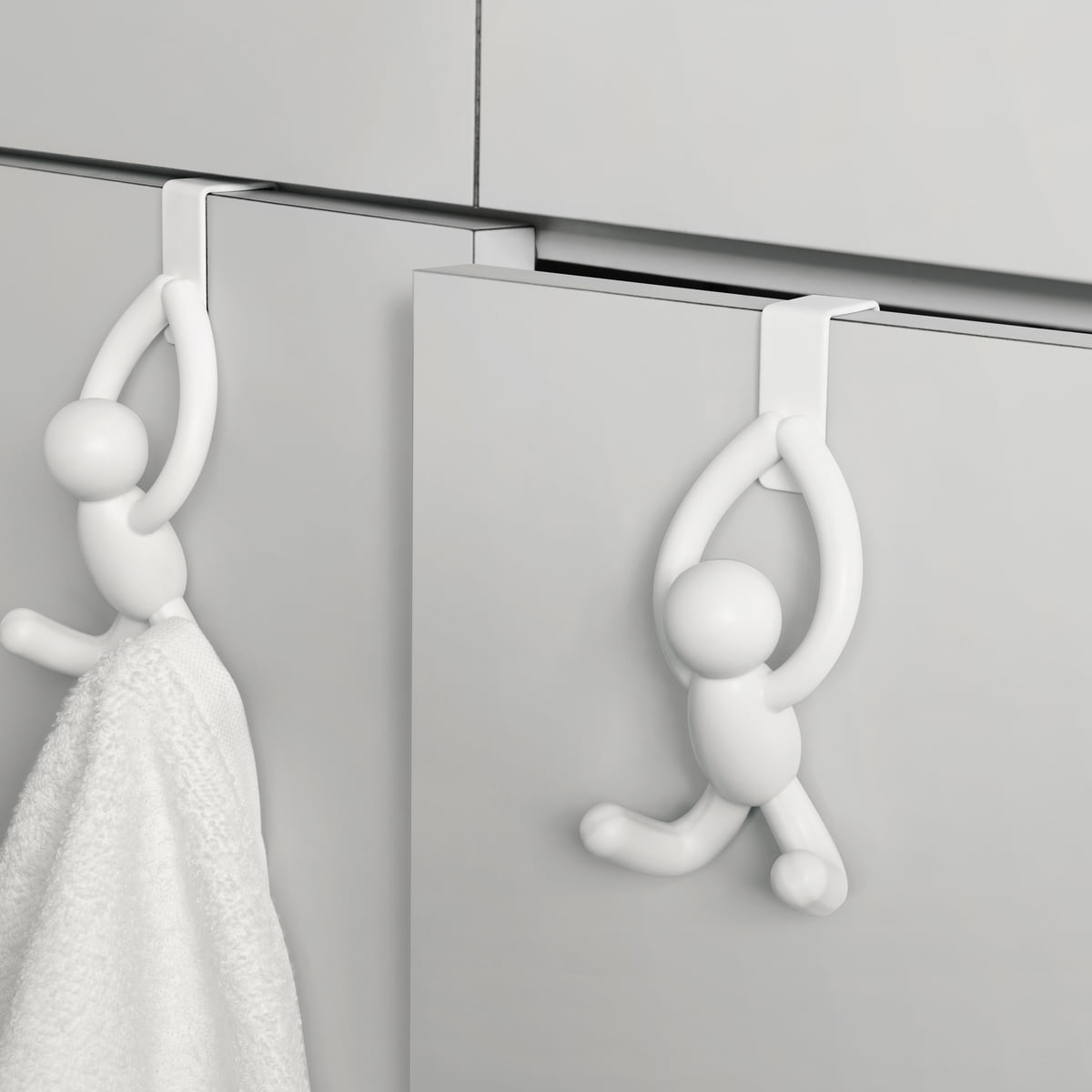 Buddy Cabinet Hooks Set of 2 - Heavy Duty Stainless Steel Kitchen Organizer Hooks for Hanging Mugs, Towels & Utensils - Perfect for Kitchen, Bathroom & Garage Storage