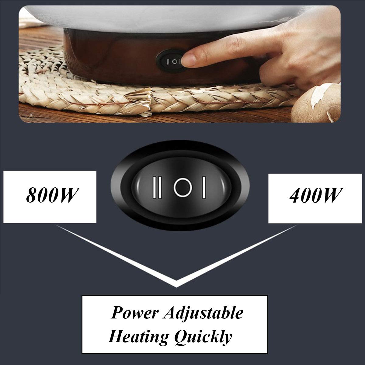 110V Electric Skillet with Lid - 4-in-1 Multifunction Non-Stick Stainless Steel Hot Pot for Cooking Noodles, Rice, Steamed Eggs & Soup | Mini Heating Pan for Frying, Perfect for Dorm, Office & Small Kitchen Use