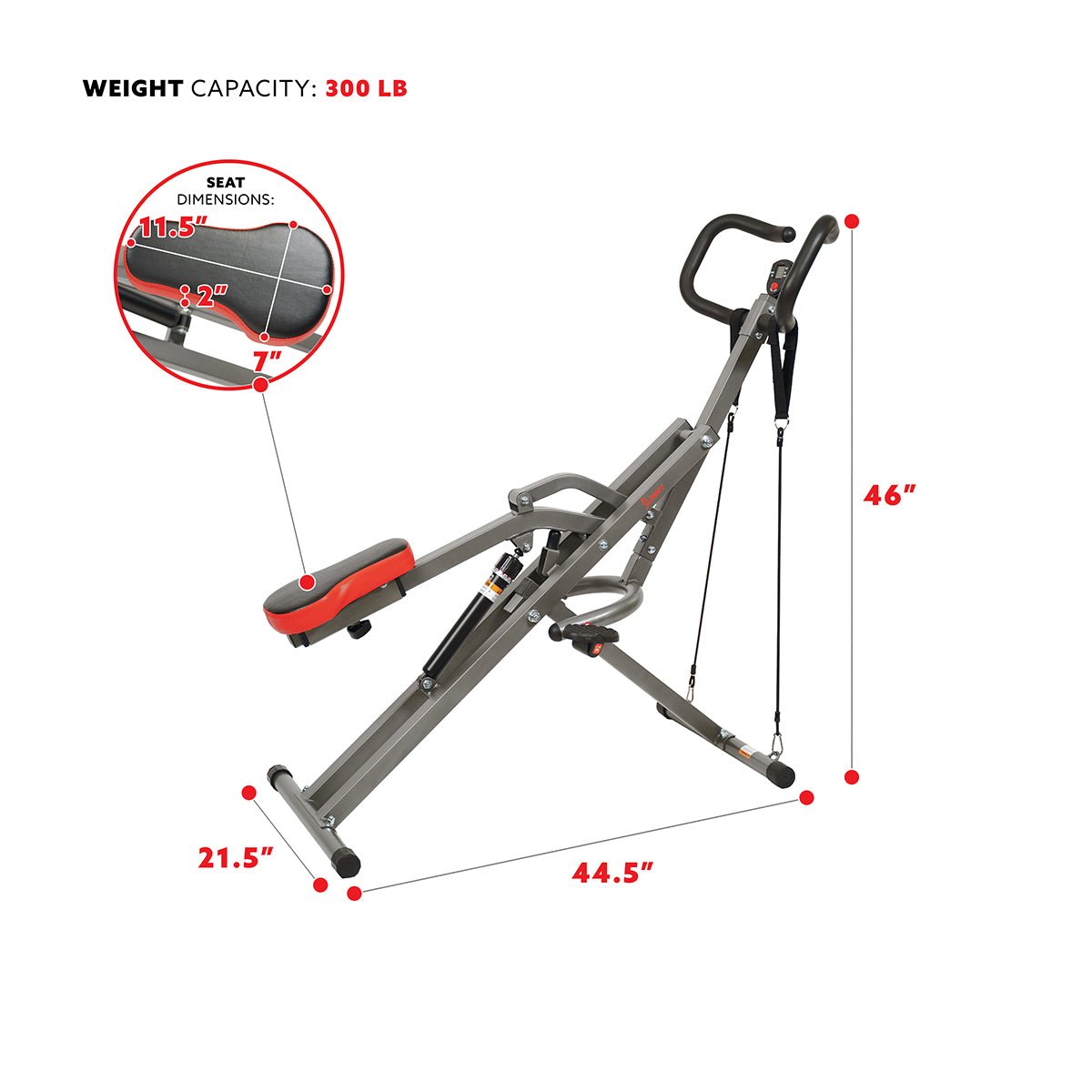 Row N Ride® Sunny Strength™ PRO Squat Assist Trainer - Adjustable Home Gym Equipment for Leg & Glute Workouts | Perfect for Strength Training, Toning & Rehabilitation Exercises