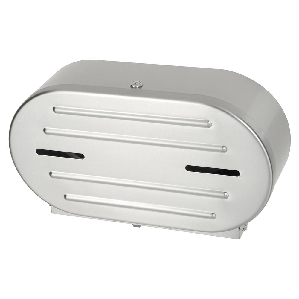 ASI 0040 Heavy-Duty Commercial Toilet Paper Dispenser for Jumbo Rolls - Wall Mounted Satin Stainless Steel - Ideal for High-Traffic Restrooms, Offices & Public Restrooms