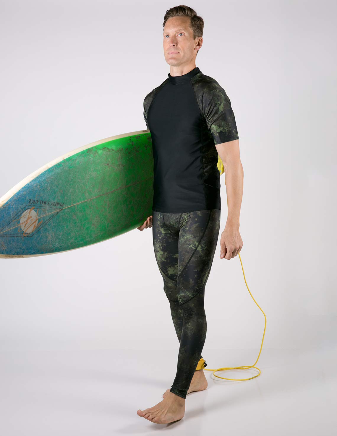 Tuga Men's Swim Pro Tights - UPF 50+ Sun Protection Swimwear, Quick-Dry & Chlorine Resistant, Made in USA - Perfect for Swimming, Surfing & Beach Activities