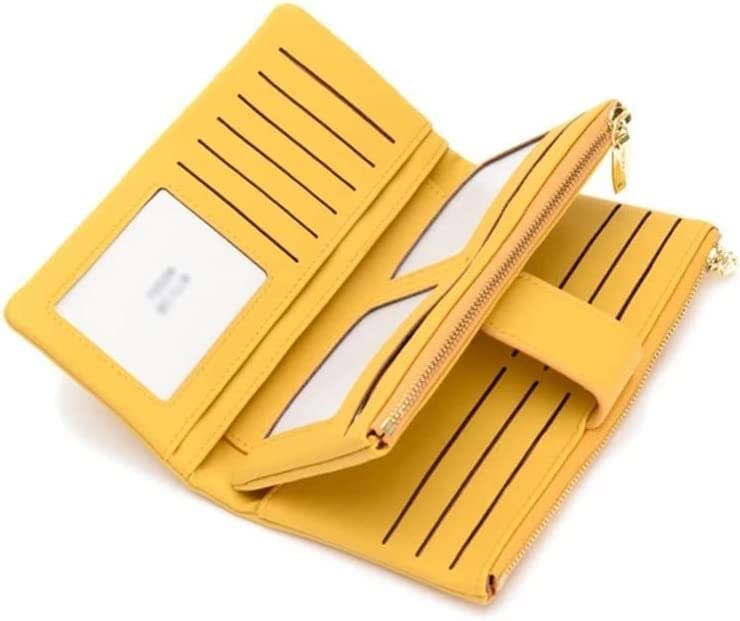 Large Capacity Trifold Women's Wallet with Dual Zipper & Phone Pocket - 19 x 10 x 3cm RFID Blocking Leather Clutch Purse for Everyday Use, Travel & Gift (Multiple Colors Available)