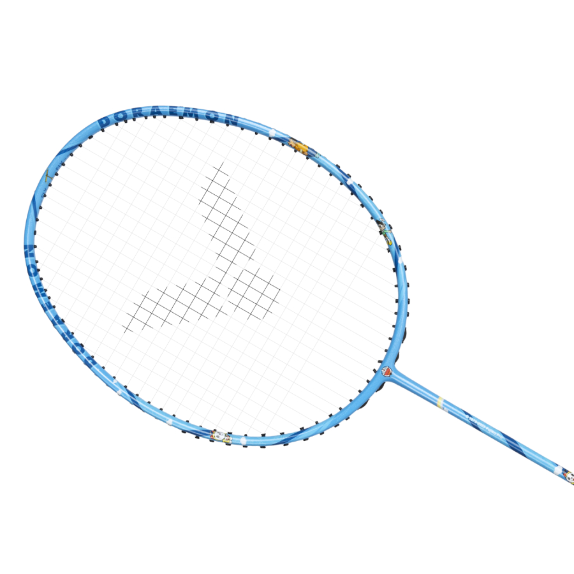 Victor X Doraemon DX DRM GB Badminton Racket Set - Premium Carbon Fiber Shuttlecock Racket with Gift Box [Deep Sky Blue] | Perfect for Beginners & Kids, Great for Indoor/Outdoor Play, Training & Gifts