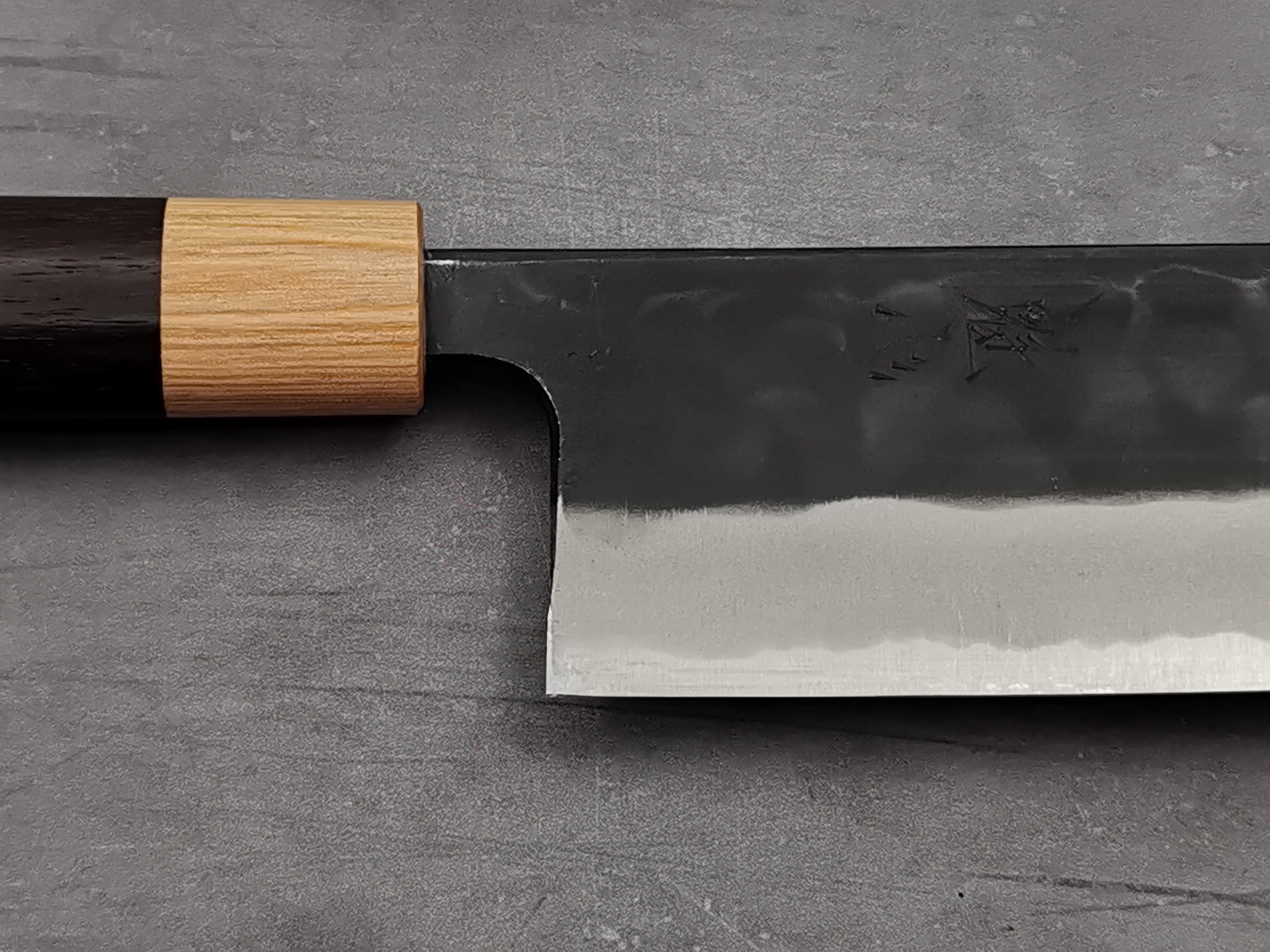Premium Nakamura Hamono Kaishin White #2 Kurouchi Nakiri Knife - Japanese Vegetable Cleaver for Professional Chefs & Home Cooking - Perfect for Slicing, Dicing & Chopping Vegetables