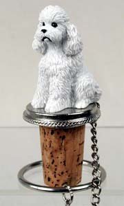 Poodle Wine Bottle Stopper - White Sport Cut Design for Champagne & Sparkling Wine - Perfect for Parties, Weddings & Home Bar Accessories