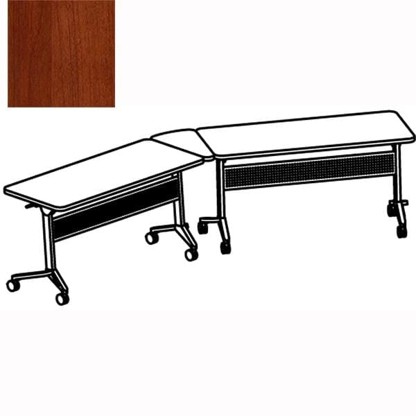 Safco Mayline FLIP N GO Training Table Set - Regal Mahogany Finish [FLIP3RMH] | Foldable Conference Table for Meetings, Classrooms & Office Training Sessions