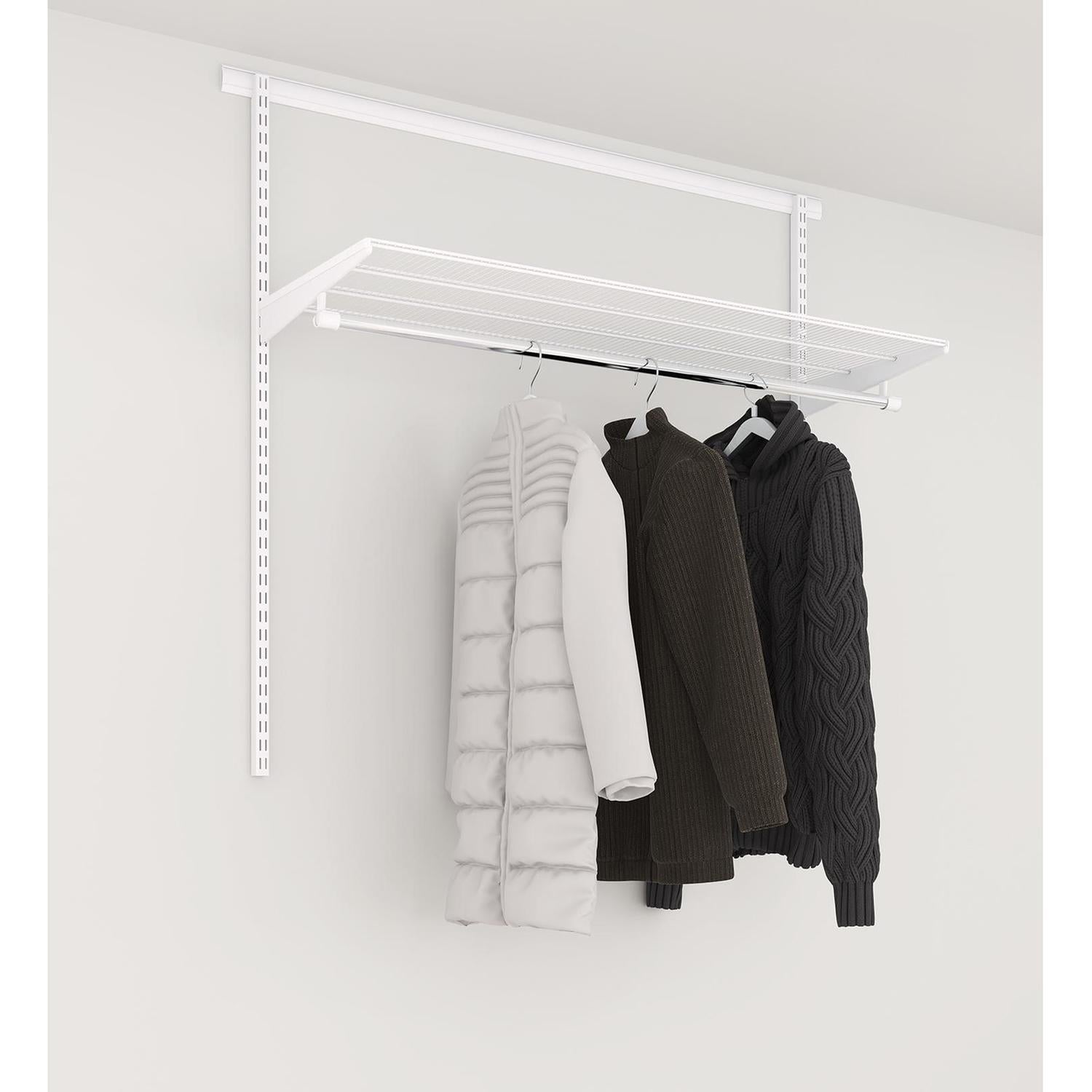 Elfa Basic Wardrobe 2 - 45cm Closet Organizer System with Shelves & Hanging Rod - $165.03 - Perfect for Bedroom, Walk-in Closet & Small Space Storage Solutions