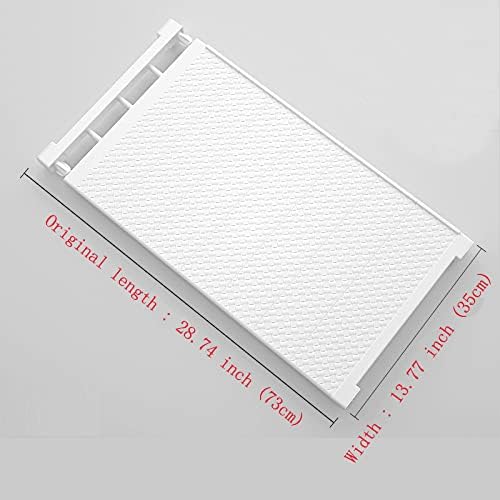 Wall Mounted Adjustable Closet Organizer Shelf - White Space Saving Storage Rack for Kitchen, Wardrobe & Cabinet (28.74-47.24 Inch Length, 13.77 Inch Width) - Perfect for Bedroom, Bathroom & Garage Organization