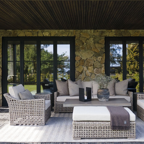 Artwood San Remo 3-Seater Outdoor Sofa in Classic Grey - Perfect for Patio, Garden, and Poolside Relaxation