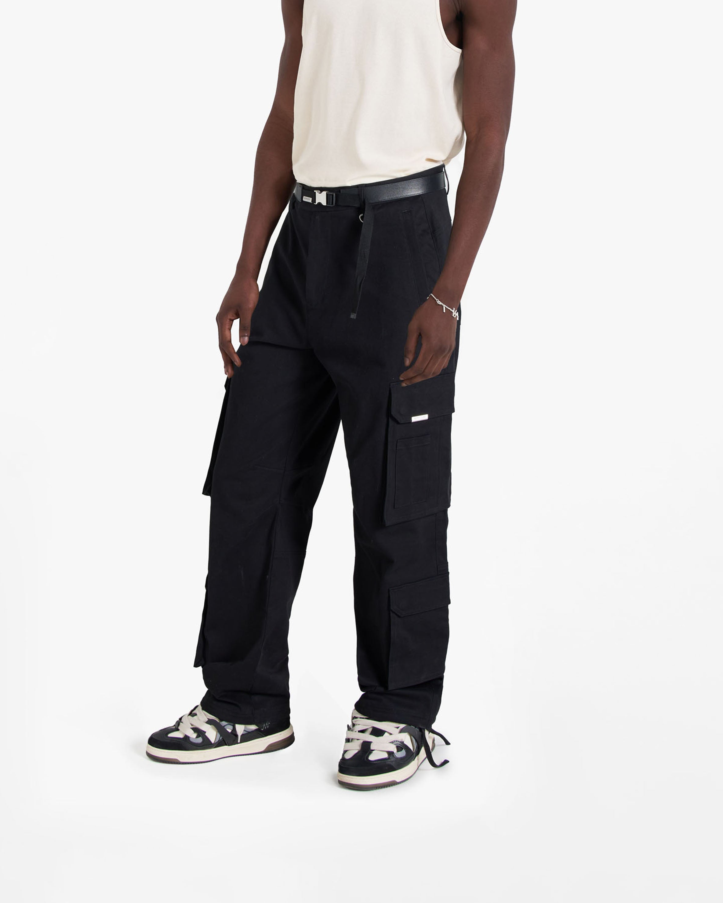 Men's Black Cargo Pants - Durable & Stylish Workwear for Outdoor, Hiking & Casual Wear