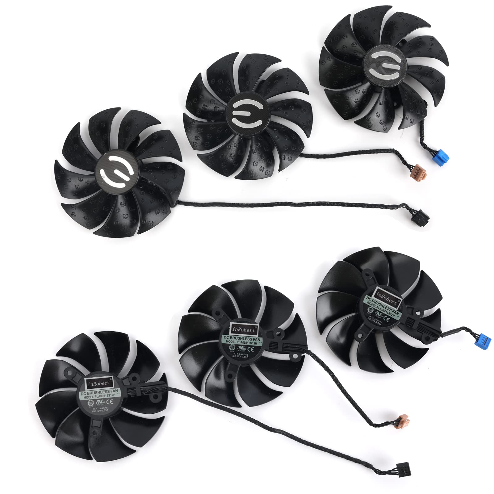 EVGA RTX 3070 3080 Ti 3090 XC3 BLACK Replacement Cooling Fan - High Performance Graphics Card Fan (PLA09215S12H) for PC Gaming & Video Editing Workstations
