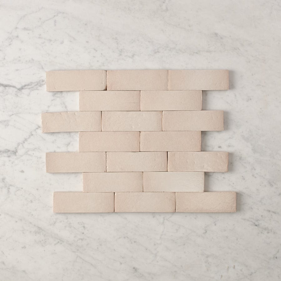 Noosa Gloss Zellige Taupe Tile - Premium Ceramic Wall & Floor Tile for Bathroom, Kitchen Backsplash, and Shower Surrounds