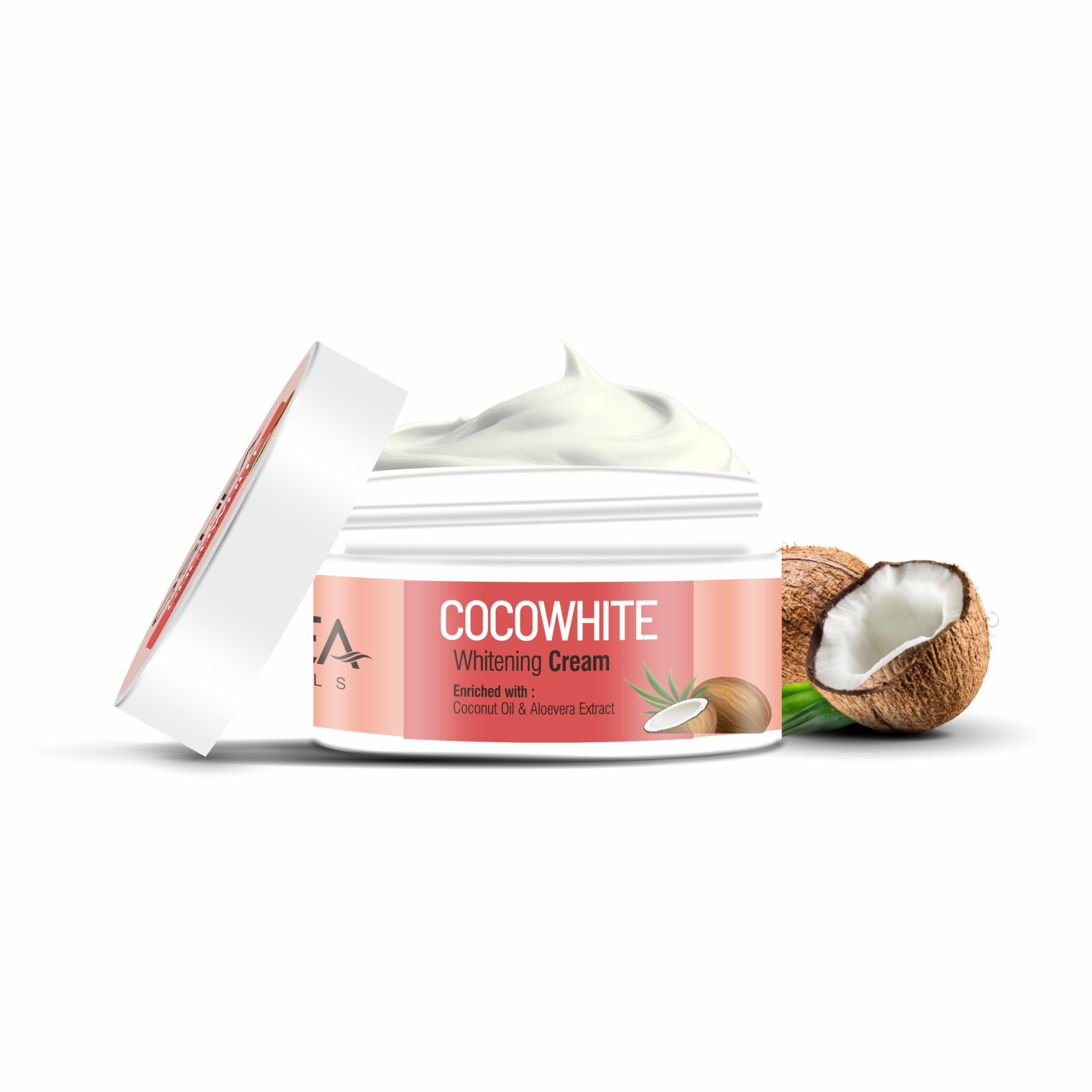 Oshea Herbals Cocowhite Face Cream for All Skin Types - Hydrating, Glow Enhancing & Skin Brightening with SPF Protection | Enriched with Coconut Oil | 50g | Perfect for Daily Skincare Routine & Sun Protection