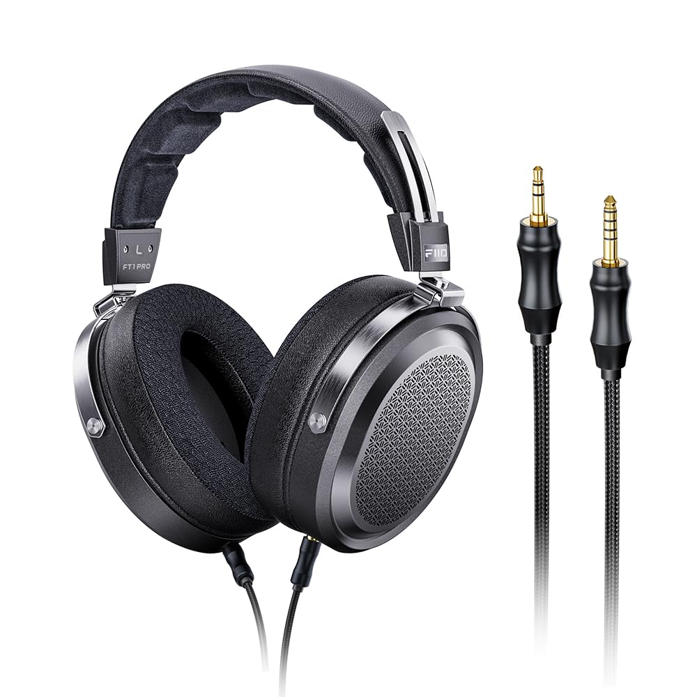 FiiO FT1 Pro Open-Back Planar Magnetic Hi-Fi Headphones - Wired Studio Headphones for Audiophiles, Home Listening, Music Production & Recording - High Sensitivity (Black) | Perfect for Critical Listening, Mixing & Professional Audio Work