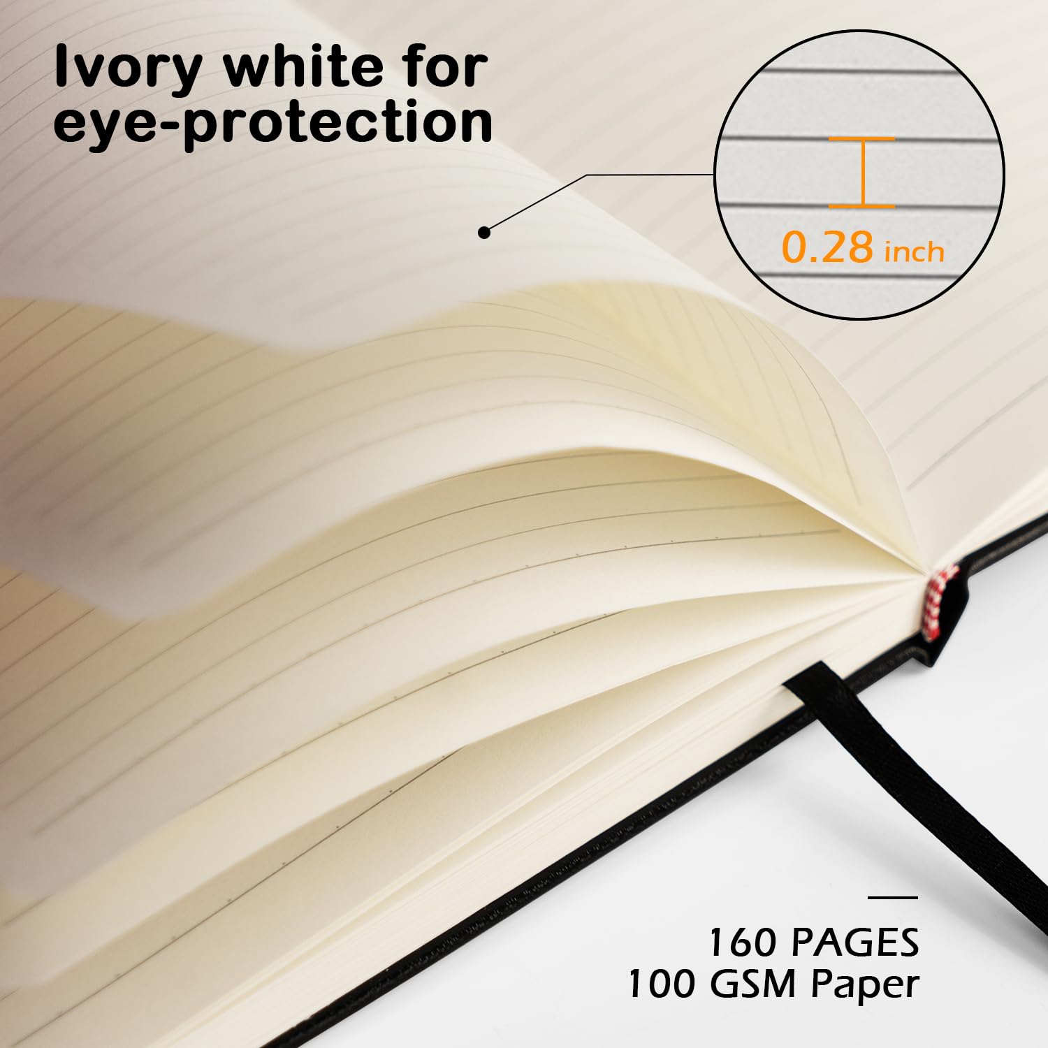 8-Pack A5 Hardcover Notebooks - 160 Pages, 5.5