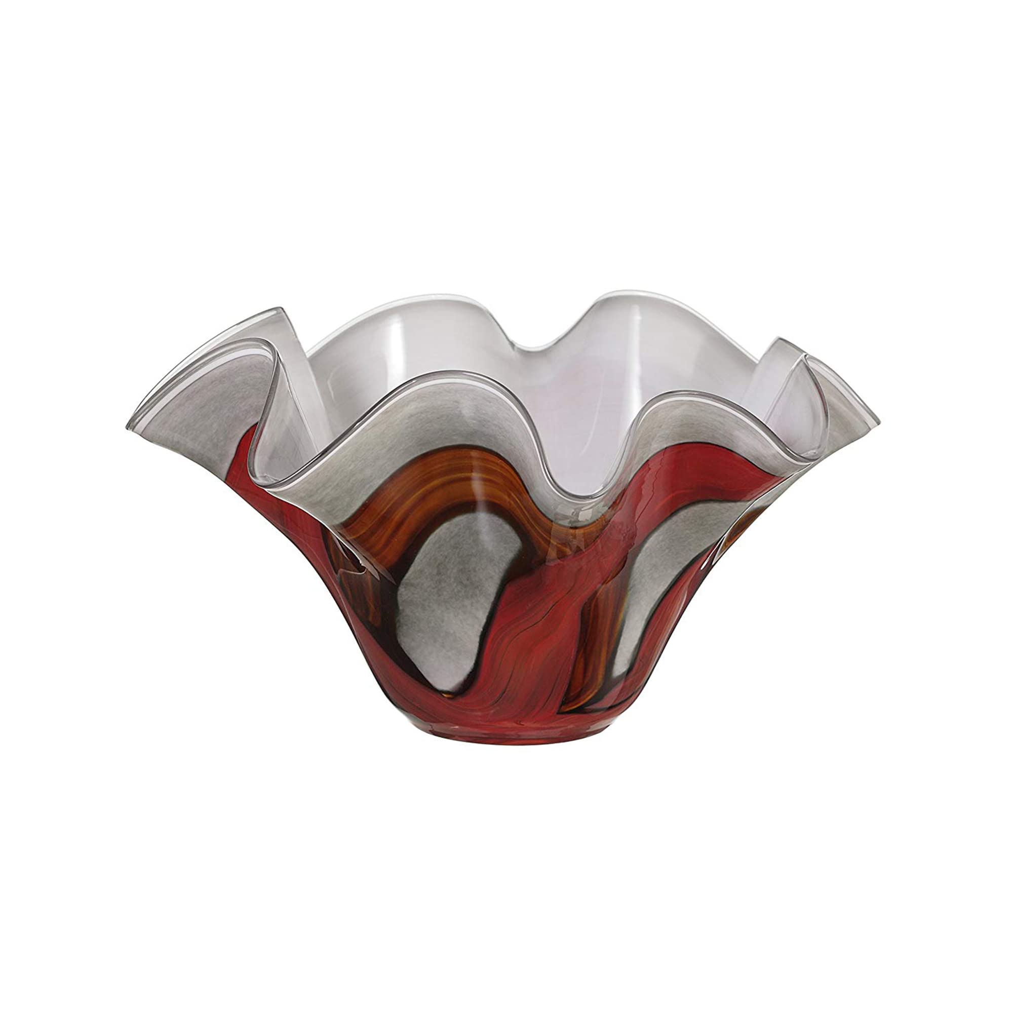 Elegant Modern Glass and Marble Decorative Bowl - 14 Inch Luxury Home Decor for Housewarming, Wedding, Anniversary Gifts | Perfect for Centerpieces, Tabletop Display, and Gift Giving